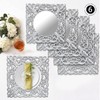 MAONAME 12" Silver Charger Plates Set of 6, Mirror Charger