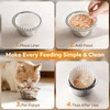 300 Pack Disposable Cat Bowl Liners with 2 Stainless Steel