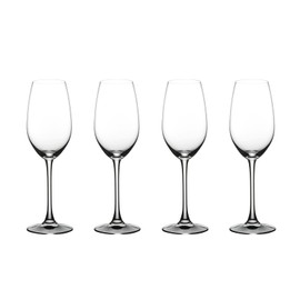 Nachtmann ViVino Collection Champagne Flutes | Set of 4 | 9-Ounce Capacity | Stemmed Glassware | Made of Crystal Glass | Sparkling Wine Glass | Clear | Dishwasher Safe