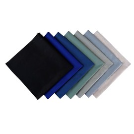 7 Pcs Cotton Fabric Square Solid Color Twill Cotton Fabric (Navy)