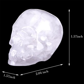 Healing Crystal & Healing Stones for Energy Protection and Meditation, Crystal Skull Crystal for Spiritual Healing & Positive Energy