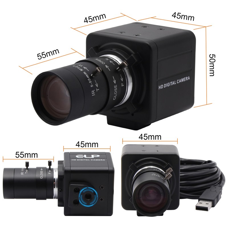 MMlove 8MP USB Camera High Speed 30fps 5-50mm 10X Optical