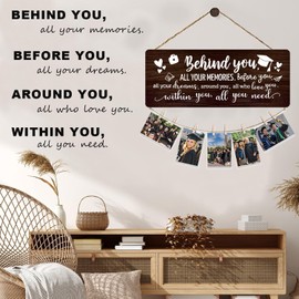 Yaliuliu 2025 Graduation Gifts for Her or Him–Acrylic Wall Decor Photo Holder, Inspirational Picture Frame with Hanging Pins, High School & College Graduation Congrats Gift for Friends Women(DBN)