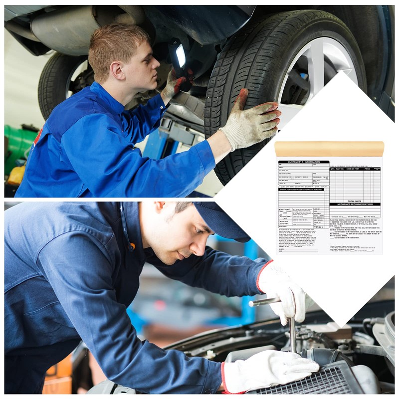 PerKoop 200 Sets Auto Repair Order Forms 3 Part Carbonless