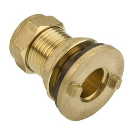 Pack of 2-22mm Brass Tank Connector - Lug Style (Known as 22mm Tank Connector / 22mm Compression Fittings/Plumbing Compression Fittings Also Available in 15mm, 22mm, 28mm, 35mm, 42mm, 54mm)