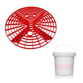 SHMZK Car Wash Bucket Inserts, Auto Detail Grit Gaurd Bucket Filter Helps Remove Dirt Debris, Dirt Guard Insert Wash Filter Fits 12 Inch Diameter Bucket or 3-5 Gallon Bucket (Red)