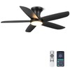 Ohniyou Ceiling Fan with Lights, 46" Flush Mount Ceiling Fans