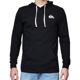 Quiksilver Hoodies for Men, Big and Tall Jersey Pullover Lightweight Sweatshirts for Men, Cotton Casual Hoodie Black