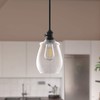 Linea di Liara Arenza Matte Black Pendant Light Fixture Farmhouse