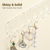 milylove Acrylic Necklace Holder 4 Pack Wall Mounted Necklace Organizer