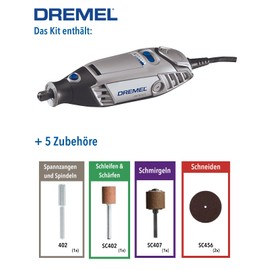 Dremel 3000 Multi-Function Tool, 130 W, Set with 1 Attachment, Variable Rotary Cutter for Cutting, Grinding, Engraving, Polishing, Sharping, Cleaning, Carving, F0133000JU