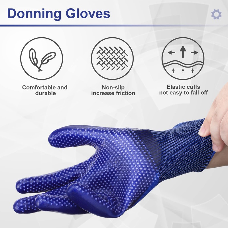 Janmercy 4 Pairs Donning Gloves for Compression Stockings Sock Aid