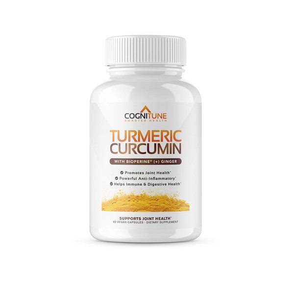 Organic Turmeric & Ginger Capsules - Turmeric Curcumin with Ginger & BioPerine, 95% Curcuminoids, Joint Support & Anti-Inflammation Supplement, Black Pepper Extract for Increased Absorption