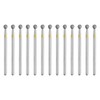 HARFINGTON 13pcs 325-400 Grits Diamond Grinding Bit 3.5mm Ball Head