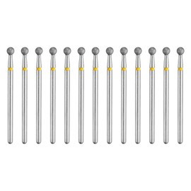 HARFINGTON 13pcs 325-400 Grits Diamond Grinding Bit 3.5mm Ball Head 2.35mm Shank 3.5mm Length Stone Sanding Drill Bits Rotary Tool for Ceramic Glass Nails Grinding Polishing