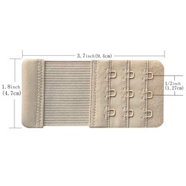 Chanie Women Pack of 3 Soft Comfortable 3 Hooks Bra Extender
