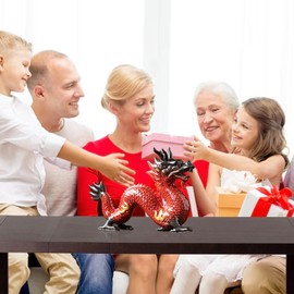 Large Chinese Feng Shui Dragon Statue Home Decor Office Decor Good Lucky Gifts, 8 Inch