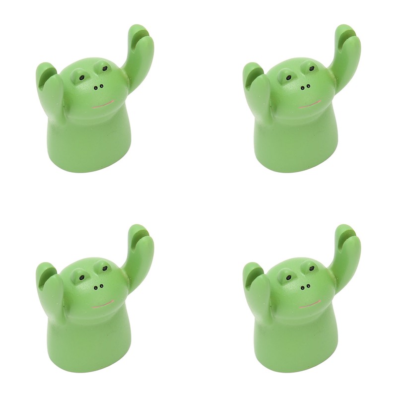 4Pcs Desktop Card Holder Resin Cartoon Animal Shape Cute Message