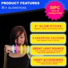 30 Piece Set of Glow Sticks - Assorted Brightly Coloured