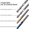 Genmitsu 40pcs End Mills CNC Router Bits, 1/8" Shank CNC