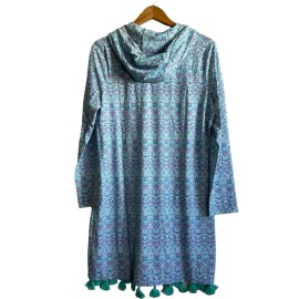 Cabana Life Women’s NWT SPF Hooded Swim Cover Dress Size Large