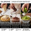 3-Piece Hand Cheese Grater Set, 18/8 Stainless Steel, Dishwasher Safe