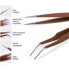 SIVOTE Lash Tweezers for Eyelash Extensions, Hand Calibrated Straight &