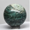 37mm 80g Rich Deep Green Quartz Carved into Sphere Polished