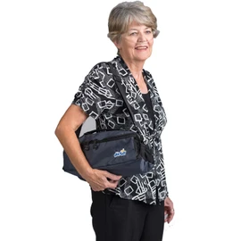 Roscoe Medical Portable Oxygen Cylinder Carrier - Camera-Style Horizontal Shoulder Bag for Carrying M6, C/M9 or B Oxygen Cylinders, Navy Blue (49N)