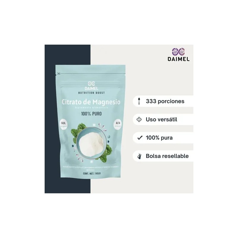 1 Kg Citrato De Magnesio + 1 Kg Citrato De