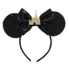 ECOSCO 2 Pcs Mouse Ears Headbands Glitter Sparkly Princess Ears