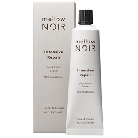mellow NOIR Intensive Repair Hand & Nail Cream 100 ml - Hand Cream for Rough, Dry Hands - 10% Shea Butter - Quick-Absorbing Moisturising Cream - for Nourished Hands & Nails - Natural Cosmetics