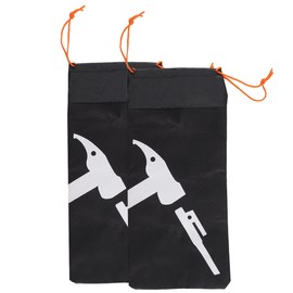 Nicear 2 Pcs Tent Peg Bag Camping Portable Stakes Hammer Nail Pouch Storage Bag Pack Tent Pegs Nails Hammer Tool Pouch Black