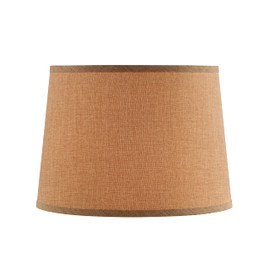 Aspen Creative 32077 Transitional Hardback Empire Shaped Spider Construction Lamp Shade in Light Brown, 12" Top x 14" Bottom x 10" Slant Height