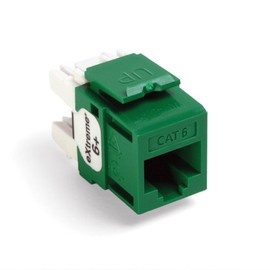 Leviton Extreme 6+ QuickPort Connector, CAT 6, 61110-RV6, Green