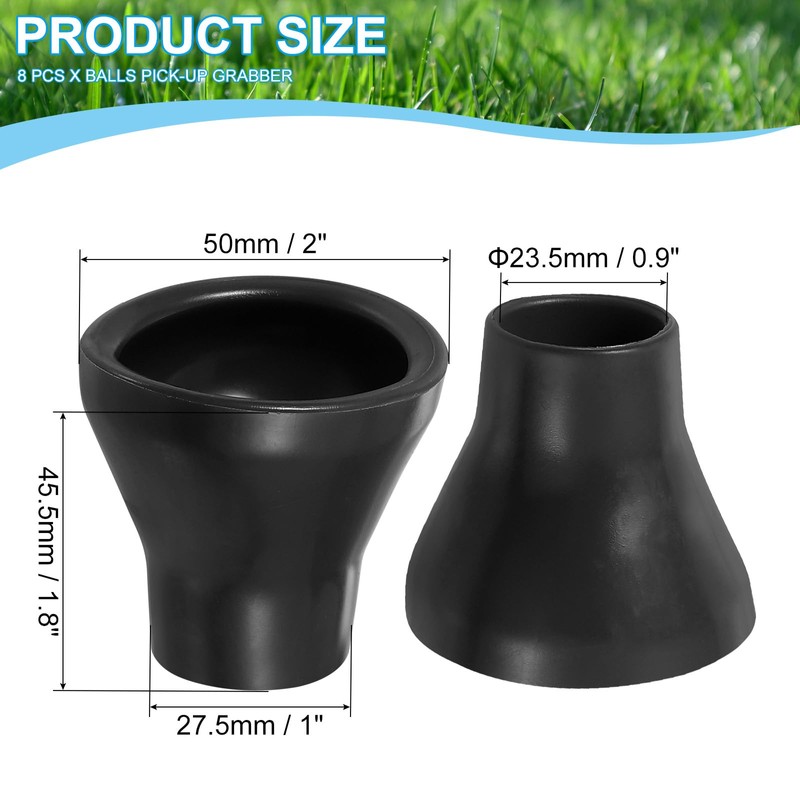 PATIKIL Golfball-Retriever Greifer, 8 Stück Golfball-Saugnapf-Greifer Gummi Puttergriff-Picker-Upper-Werkzeug für Golfer