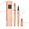 Microblading Eyebrow Pen, 2025 New Waterproof Eyebrow Pencil, Eye Brow Pen with 4 Tip, Long-lasting Natural Eyebrow Makeup Fine Stroke Magic Eyebrow Pencil Stay on All Day (Light Brown)