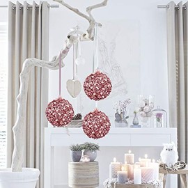 Juego de 4 adornos de bolas navideñas de 4.25 pulgadas, oro rosa, irrompibles, decoraciones navideñas, bolas para árboles de Navidad, bodas, fiestas, decoraciones navideñas, sobremesa, decoración de