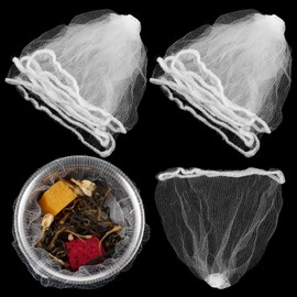 Tyqour 100 Pcs Disposable Mesh Sink Strainer Bags, Kitchen Sink Strainer Mesh Bag for Collecting Kitchen Food Waste Leftover Garbage Scalability Non-Clog