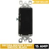 Leviton 5603-2E Decora Rocker 3-Way Switch Black