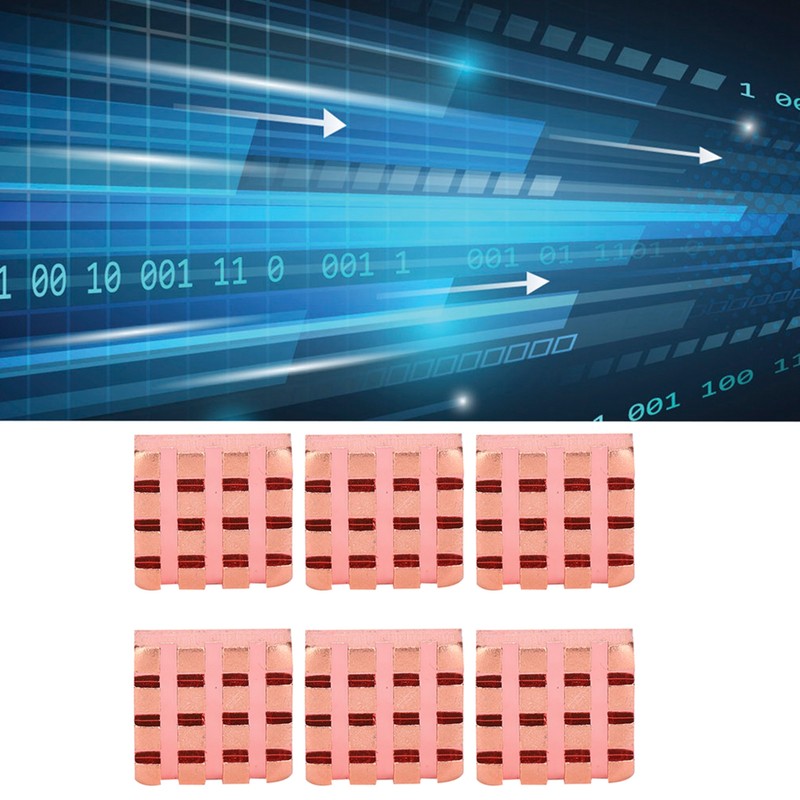 10Pcs Heat Sink Brass Mini Radiators Attach Thermal Conductive Adhesive