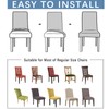 Qubjus Dining Table Chair Covers, Solid PU Leather Waterproof Oilproof