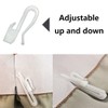 30 Pcs Plastic Curtain Hooks Lifting Curtain Tape Hook Adjustable