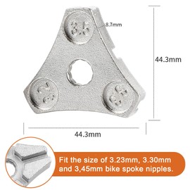 Bestgle 2 Packs Bicycle Spoke Wrench Spanner Set, 3.2/3.3/3.5mm Bike Spoke Adjustment Wrench Bicycle Rim Truing Repair Tool