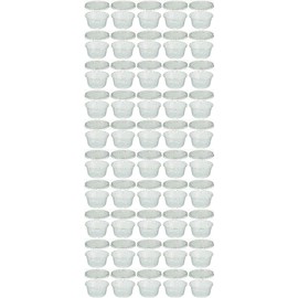 cuoca Plastic Pudding Cups, 3.2 fl oz (90 ml) (With Lid), 50 Count