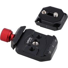 LEFTFOTO Camera Quick Release Plate Clamp kit with 1/4" to 3/8" Screw Thread,Set Includes Arca Swiss Style Clamp and Quick Release Plate,for DSLR Camera, Tripod, Monopod, Ball Head,Cimbal Stabilzer.