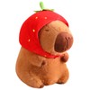 LVQING Cute Capybara Stuffed Animal with Wearable Toast Headset, Gifts