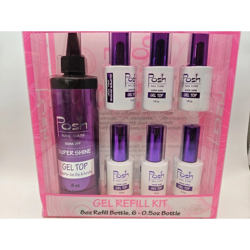 Posh Gel Refill Kit" for nail care, specifically featuring "Super