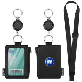 Easecos Cruise Keycard & Medallion Lanyard - Ship Card & ID Badge Holder Compatible with Princess Cruise Ocean Medallion, for AirTag Wallet Pouch, Retractable & Detachable Keychain Badge Reel Key Ring