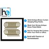 Large Antique Brass Curtain Pole Rings 30mm Strong Metal Curtain